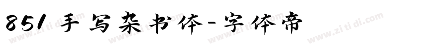 851 手写杂书体字体转换